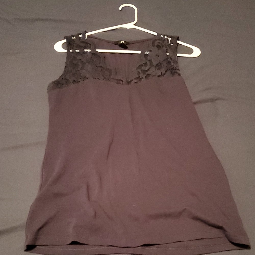 H&M Navy Lace Detail Tank Top